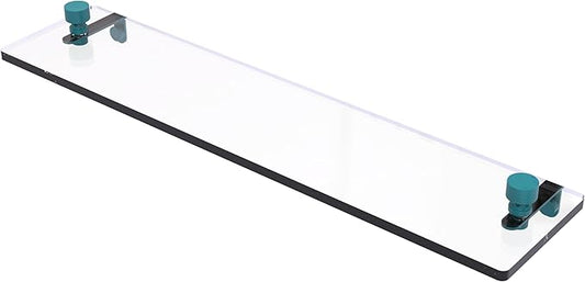 Allied Brass FT-1/22-GLT Foxtrot 22 Inch Glass Vanity Shelf with Beveled Edges, Glokzin Teal