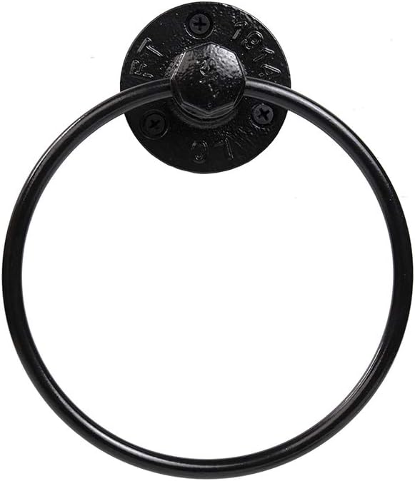 Industrial Hand Towel Ring Farmhouse Towel Holder Wall Mounted for Bathroom Decor