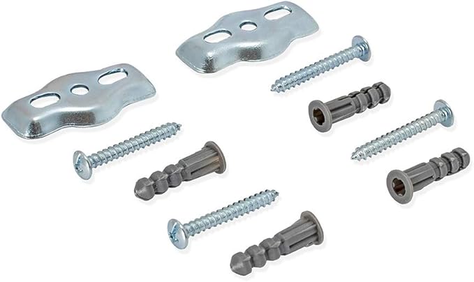 EZ-FLO Bathroom Towel Bar Brackets with 3/4 Inch Concealed Screws, Wall Mounted Towel Rack Holder, One Pair, Chrome, 15155