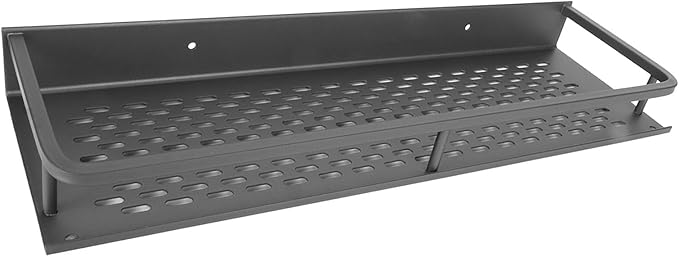 Kikumi Wall-mounted Bathroom Shelf, Drain Hole Space-saving Punch- Wall Floating Shelf High Load-bearing Aluminum for Hotel 40cm