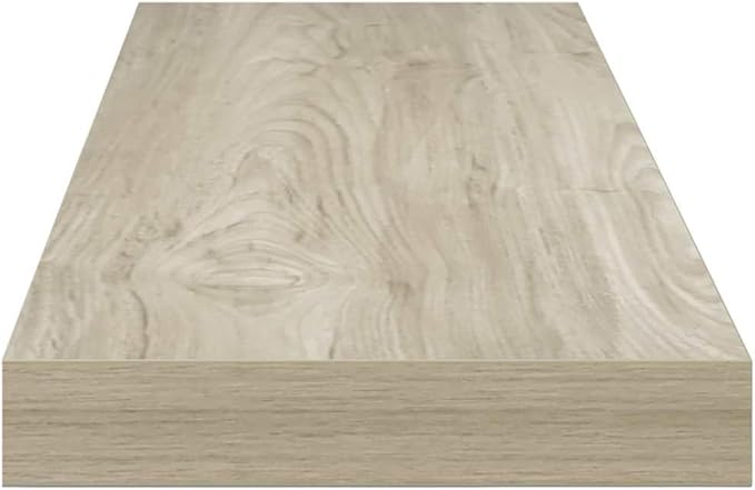 Floating Wall Shelf Oak 31.5 Inch, Invisible Mounting Modern Display Shelf for Living Room, Office, Honeycomb MDF and Metal Frame, Holds 22 lbs for Books, Decor, Awards, Easy Installation