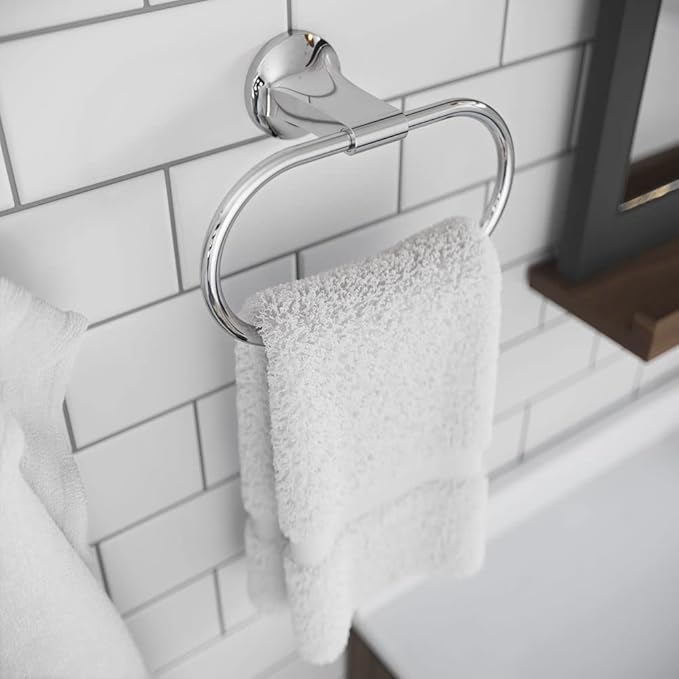 Pfister Pfirst Modern Polished Chrome-Towel Ring for Bathroom BRBPFM0C