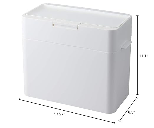Like-It | LBD-01 | Odor-Free Trash Bin, Slim and Stylish | Odor Leakage Prevention, Kitchen, Living, Diaper and Pets | 13.2" × 6.7" × 24.6" | White | 2.5 gal