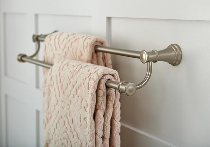 Moen YB6418NL Belfield 24-Inch Bathroom Double Towel Bar, Polished Nickel