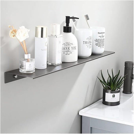 ZTBH Bathroom Divider 30-60 cm Length Bathroom Shelves, Wall Rack Bathroom Rack Bathroom Hardware Sets (Color : 40cm Grey)