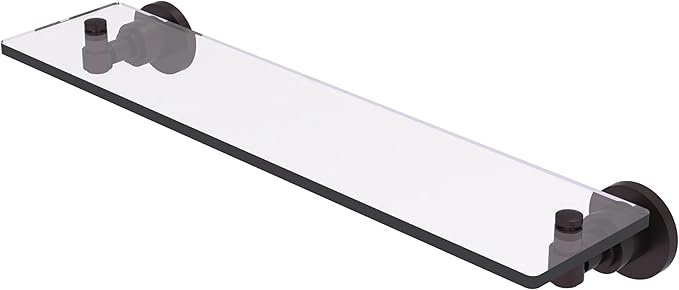 Allied Brass WS-1/22-ABZ Washington Square Collection 22 Inch Glass Vanity Beveled Edges Shelf, Antique Bronze