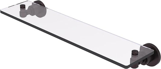 Allied Brass WS-1/22-ABZ Washington Square Collection 22 Inch Glass Vanity Beveled Edges Shelf, Antique Bronze