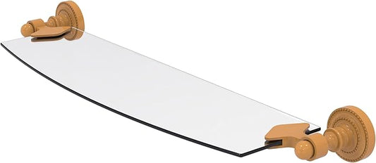 Allied Brass DT-33/18-GLY Dottingham Collection 18 Inch Glass Shelf, Golden Yellow