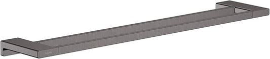 hansgrohe AddStoris Double Bath Towel Rail in Brushed Black Chrome 1-inch Accessories in Brushed Black Chrome, 41743340