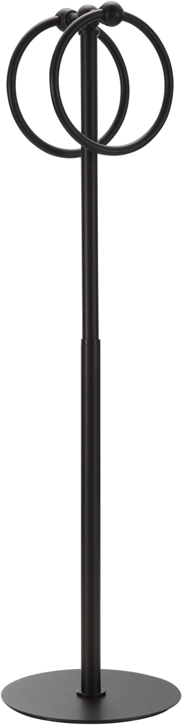 Adjustable Black Towel Rack,Freestanding Bathroom Towel Holder