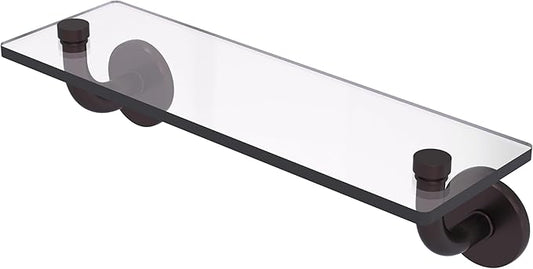 Allied Brass RM-1-16-ABZ Remi Collection 16 Inch Glass Vanity Beveled Edges Shelf, Antique Bronze