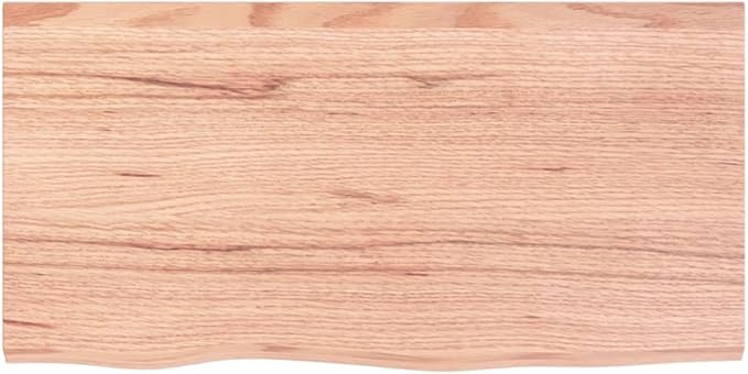 Solid Oak Floating Wall Shelf, 31.5 Inch Heavy Duty Wood Display Shelf, Height-Adjustable Rustic Storage Ledge for Living Room, Bedroom, and Kitchen, Natural Brown