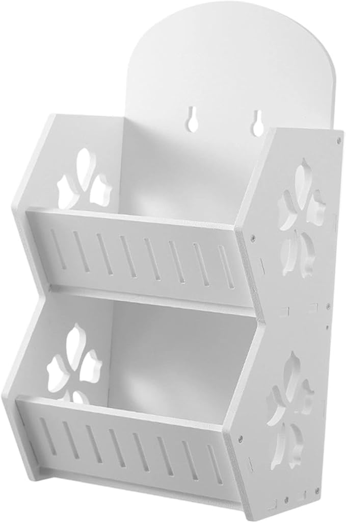 Wall Mounted Bathroom Shelf Makeup Container Storage Bin Kitchen Spice Shelf for Bedroom , double layer