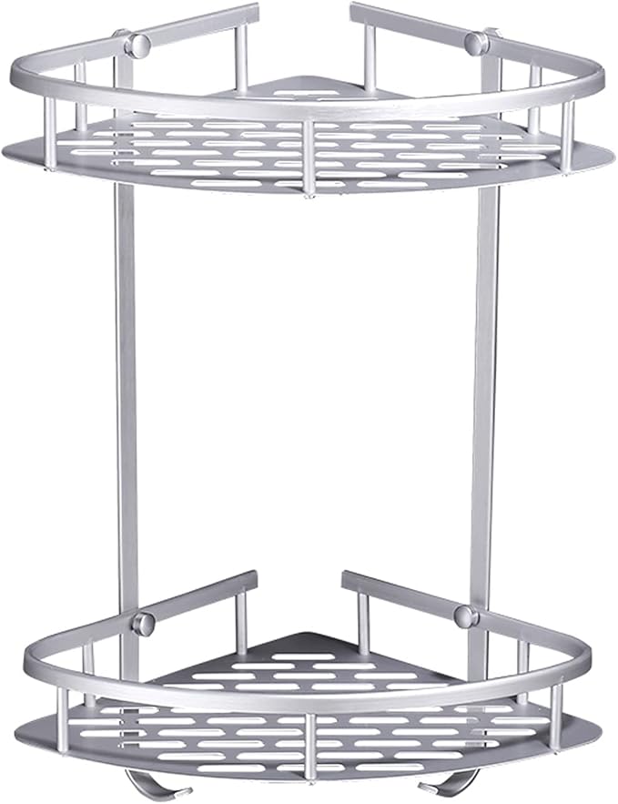 HASMI Bathroom Shelf Bathroom Rack,Wall-Mounted Storage Shampoo Rack Corner Basket Bathroom Products Luxury Cosmetics Storage Bathroom Shelf Bathroom Accessories Floating Shelves (Color : 1)