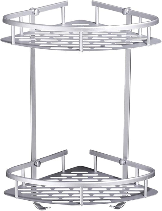 HASMI Bathroom Shelf Bathroom Rack,Wall-Mounted Storage Shampoo Rack Corner Basket Bathroom Products Luxury Cosmetics Storage Bathroom Shelf Bathroom Accessories Floating Shelves (Color : 1)