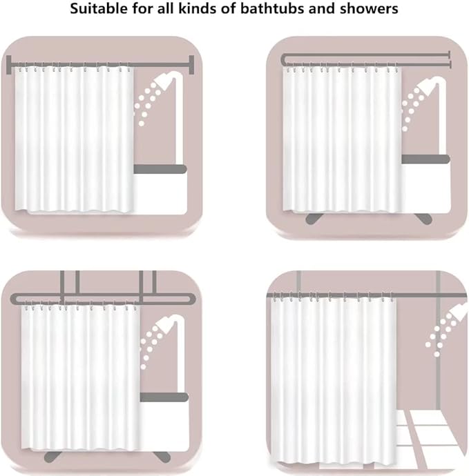 NBVKO Christmas Snowman Waterproof Set Shower Curtain,with Non-Slip Rugs,Toilet Lid Cover and Bath Mat,Bathroom Decor Accessory Set