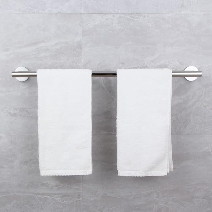 SUS 304 Stainless Steel 24-Inch Towel Bar Wall Mounted for Bathroom Modern Style Polished Finish
