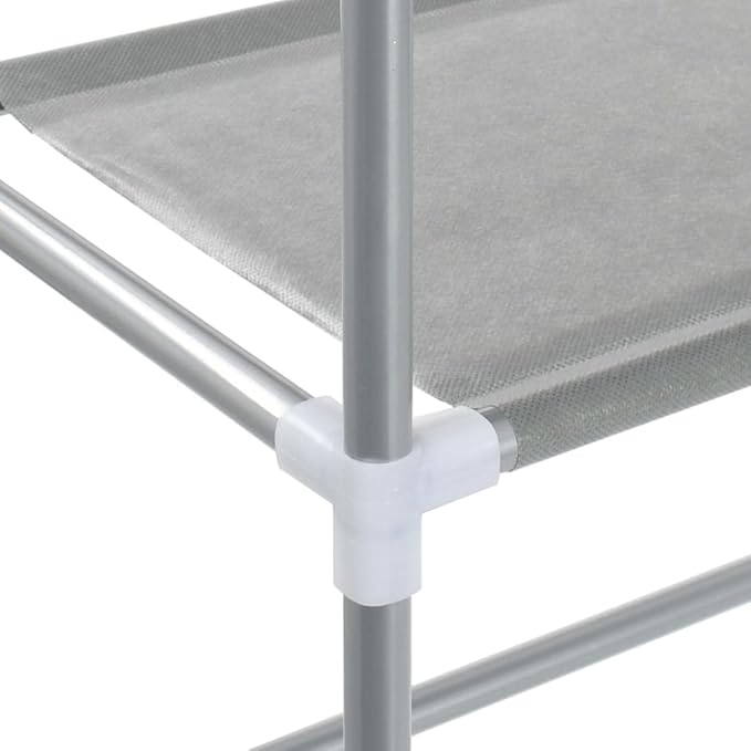 vidaXL Stainless Steel 3-Tier Storage Rack Over Laundry Machine – Durable Freestanding Organizer for Laundry Room & Bathroom, Silver, 27.2"x11"x66.5"