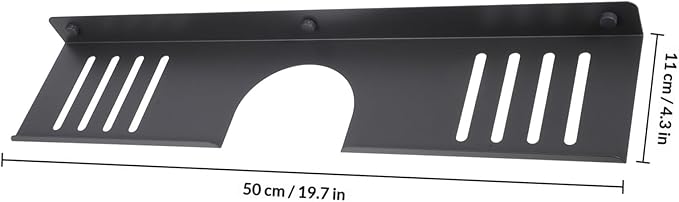 Milisten The Sink Bathroom Shelf Organizer No Drill Wall-Mounted U-Shaped Washbasin Shelf 50cm Gunmetal Gray Bathroom Sink Storage Rack and Washroom Use