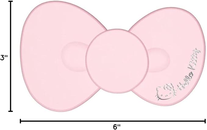 Impressions Vanity Hello Kitty Bow LED Compact Mirror, Double Sided Cute Travel Makeup Mirror, Soft Touch Button with Slide Down Auto Shut Off (Small)
