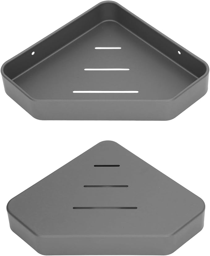 Rustproof Space Aluminum Corner Shelf - Sturdy Floating Shelf for Bathroom, Kitchen, Living Room, and Balcony with Easy Installation