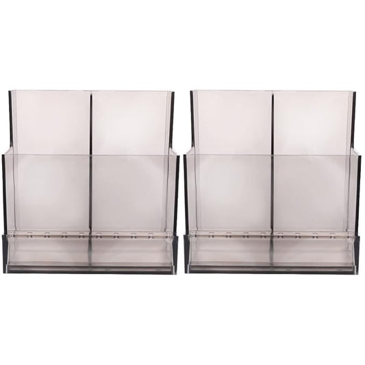 FOMIYES 2pcs Nail Art Polisher Holder Manicure Grinding Rack Storage for Nail Drill Bits Easy to Clean Display Box Design