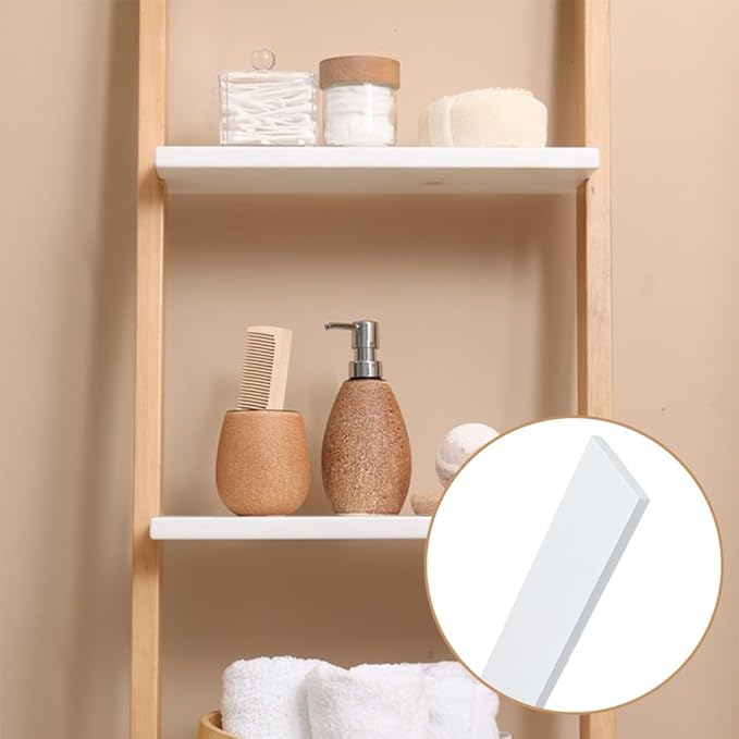 DICOSMETIC 2Pcs Med Cabinet Replacement Shelves Rectangle Wall Shelf Board 3x13.5Inch Small Wooden Cabinet Shelves for Living Room Bathroom Kitchen Wall Mounted Cabinets