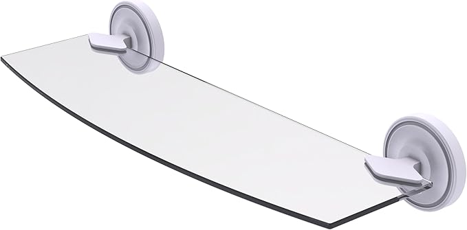 Allied Brass R-33/18-WHM Regal Collection 18 Inch Glass Shelf, Matte White