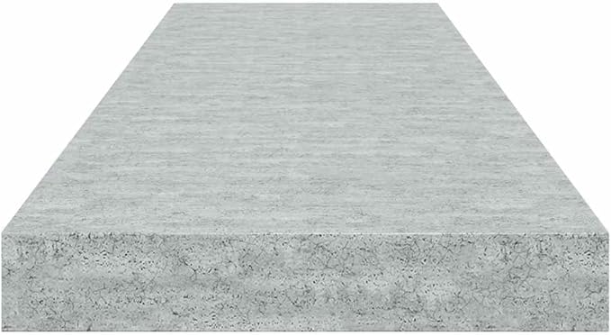 Floating Wall Shelf 31.5 Inch, Concrete Gray Modern Display Shelf with Invisible Mounting, Sturdy MDF Board for Living Room Bedroom Office Decor, Holds 22 lbs for Books Awards Plants Collectibles