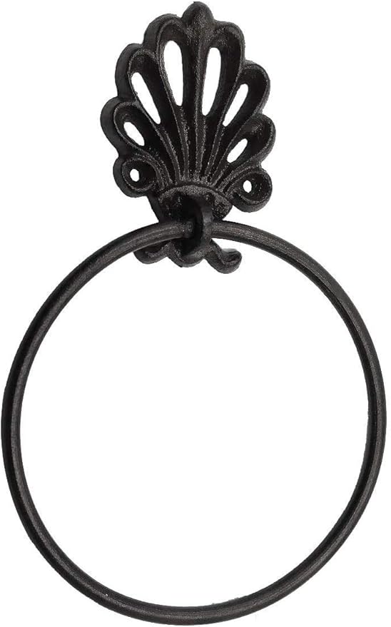 Antique Cast Iron Towel Ring Rustic Towel Holder for Bathroom Accessories Wall Mounted
