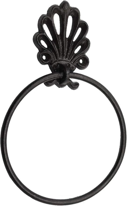Antique Cast Iron Towel Ring Rustic Towel Holder for Bathroom Accessories Wall Mounted