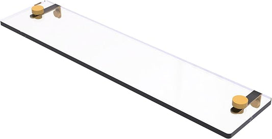 Allied Brass NS-1/22-SGL 22 Inch Glass Vanity Shelf with Beveled Edges, Spanish Gold