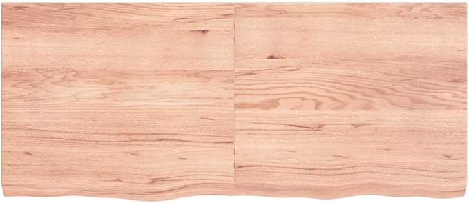 55 Inch Solid Oak Wood Floating Wall Shelf, Rustic Live Edge Wall Mounted Display Shelf for Kitchen, Living Room, Bedroom Storage, Heavy Duty Shelf 74 lbs Capacity