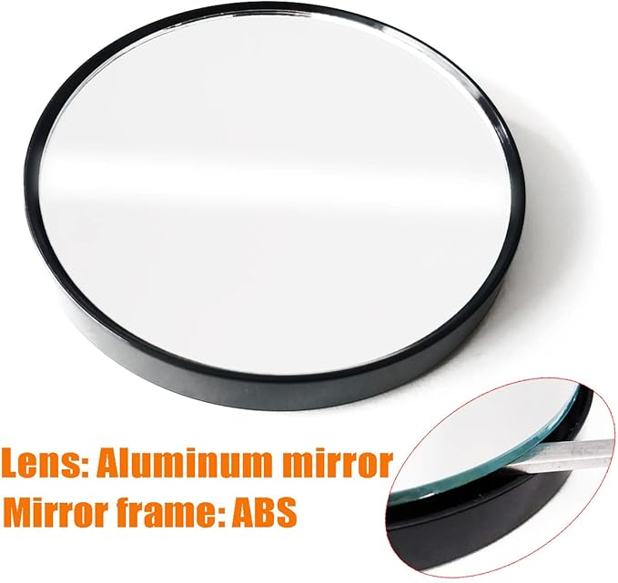 10X Magnifying Makeup Mirror with 1 Tweezers Portable Round Mirror 2 Suction Cups Travel Set for Eyebrow Tweezing Blackhead Blemish Removal Bathroom Magnified Cosmetic Mirror (Diameter 4.3 inches)