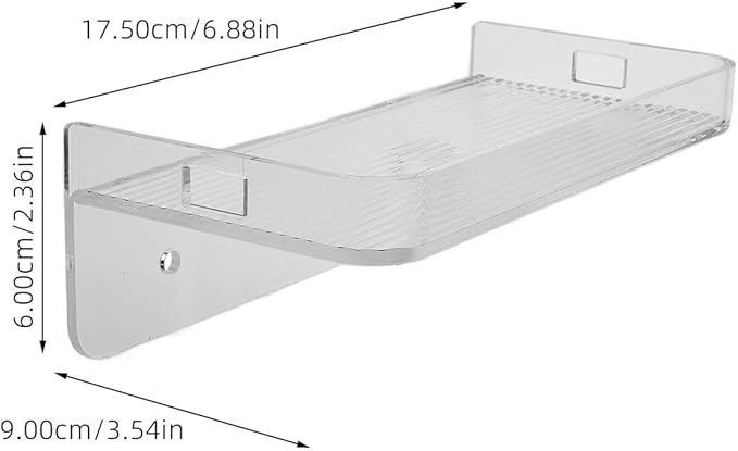 BESPORTBLE Floating Wall Shelves Bathroom Organizer Shelf L-Shaped Kitchen Seasoning Rack Wall Mounted Storage Holder for Bathroom and Kitchen