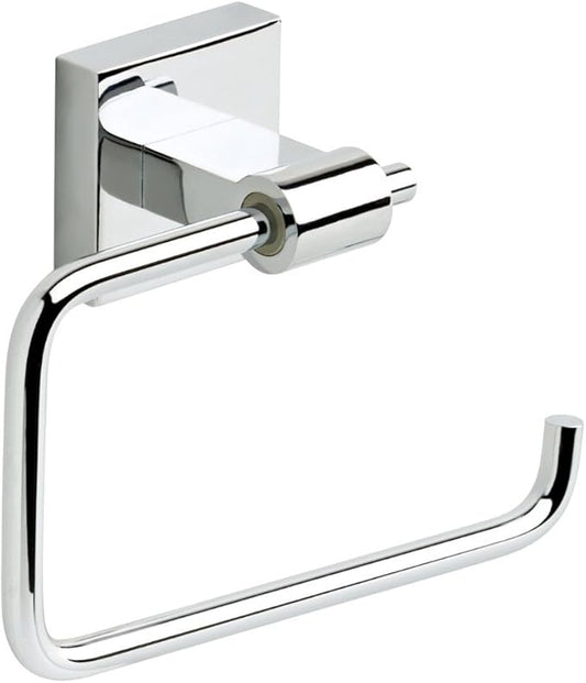 Franklin Brass Maxted (1-Pack) Toilet Paper Holder Chrome Tissue Roll Holder for Bathroom Organization and Storage Euro/Single Post/Hook Toilet Tissue Holder Wall Bathroom Accessories MAX50-PC