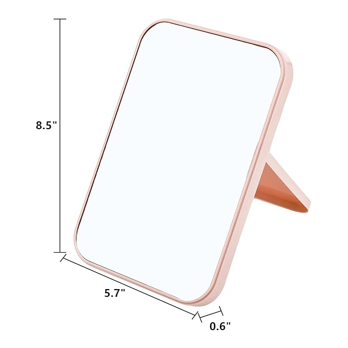 DEAYOU 12 Pack Desktop Makeup Mirror, 8" Vanity Table Mirror with Stand, 90°Adjustable Portable Folding Travel Mirror for Spa Party, Girl, Women, Beauty, 4 Color