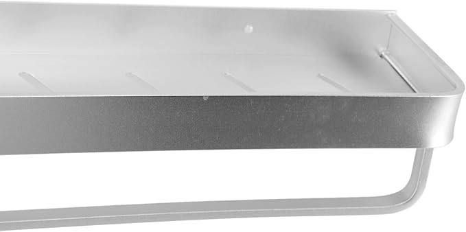 Space Aluminum Bathroom Shelf, Punch Free Wall Mounted Floating Shelf 60cm Without Hook - Rust, Large Capacity Storage, Ideal for Bathrooms and Kitchens (with Hook)