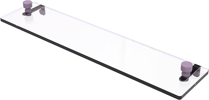 Allied Brass FT-1/22-LVN Foxtrot 22 Inch Glass Vanity Shelf with Beveled Edges, Lavender