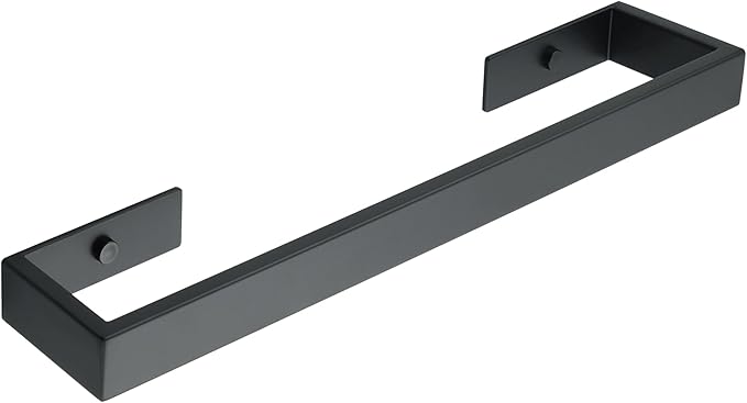 Towel Rack for Bathroom Wall Mount, 15.75" SUS304 Stainless Steel Rustproof Towel Bar, Matte Black Towel Holder for Bathroom Laundry Room Hotel Modern Home Decor