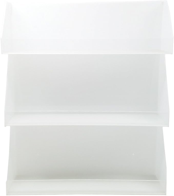 PANA White Acrylic Display Organizer Rack (Fits Nail Polish, Jars, Spices, and More)