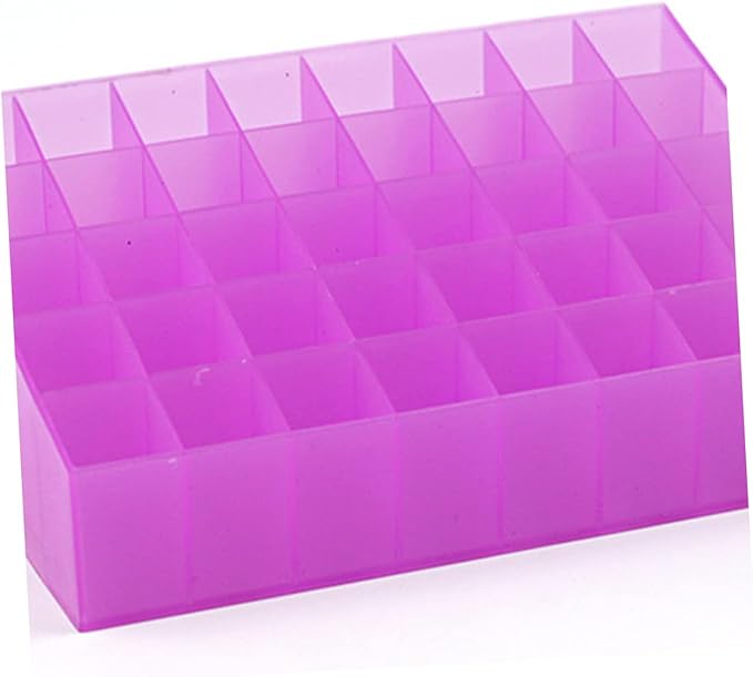 Makeup Organizer 40 Slots Lipstick Storage Box Space Saving Desktop Travel Cosmetic Holder