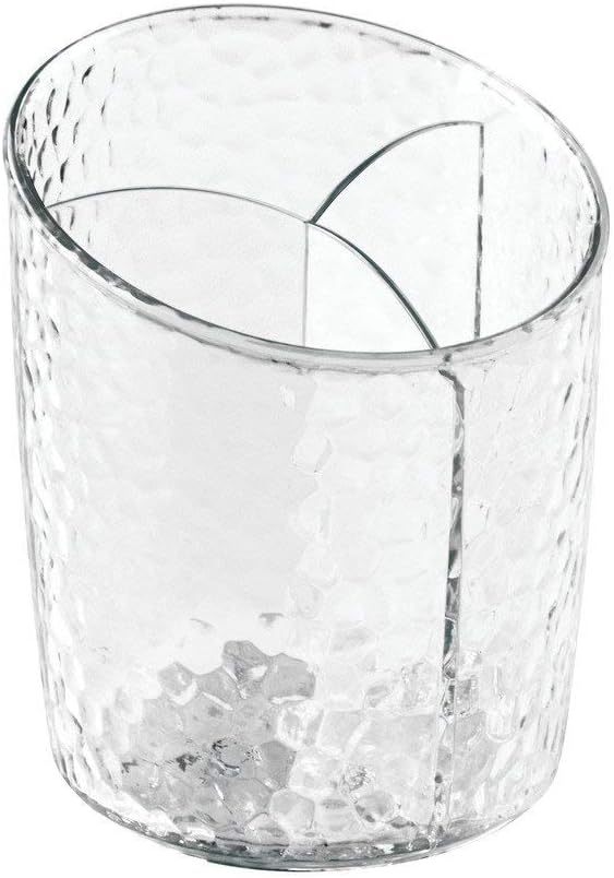 InterDesign Rain Cosmetic Organizer Cup for Vanity Cabinet, Clear