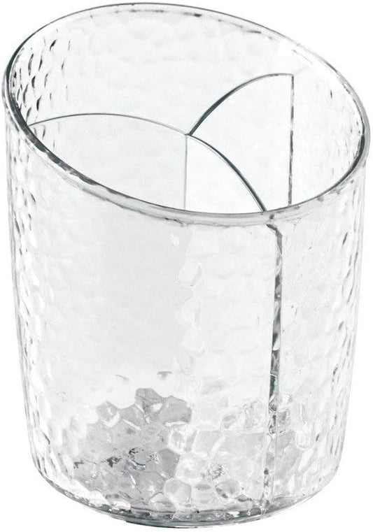 InterDesign Rain Cosmetic Organizer Cup for Vanity Cabinet, Clear