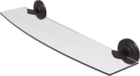 Allied Brass QN-33/24-VB Que 24 Inch Glass Shelf, Venetian Bronze
