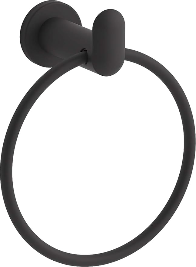 KOHLER Towel Ring by, Bathroom Towel Ring, Kumin Collection, Matte Black, K-97898-BL