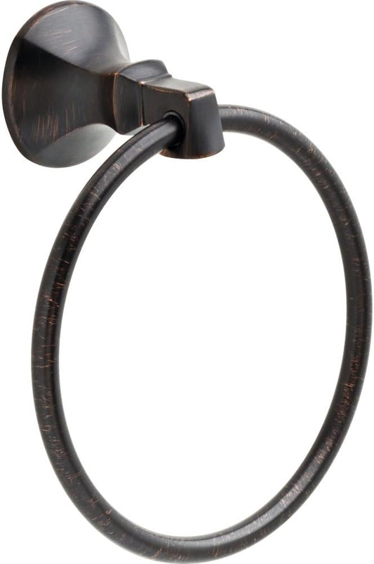 Delta Ashlyn (1-Pack) Hand Towel Holder Venetian Bronze Towel Racks for Bathroom Wall Round Towel Ring Holder for Bath Towel Hanger for Kitchen, Bathroom Accessories 76446-RB