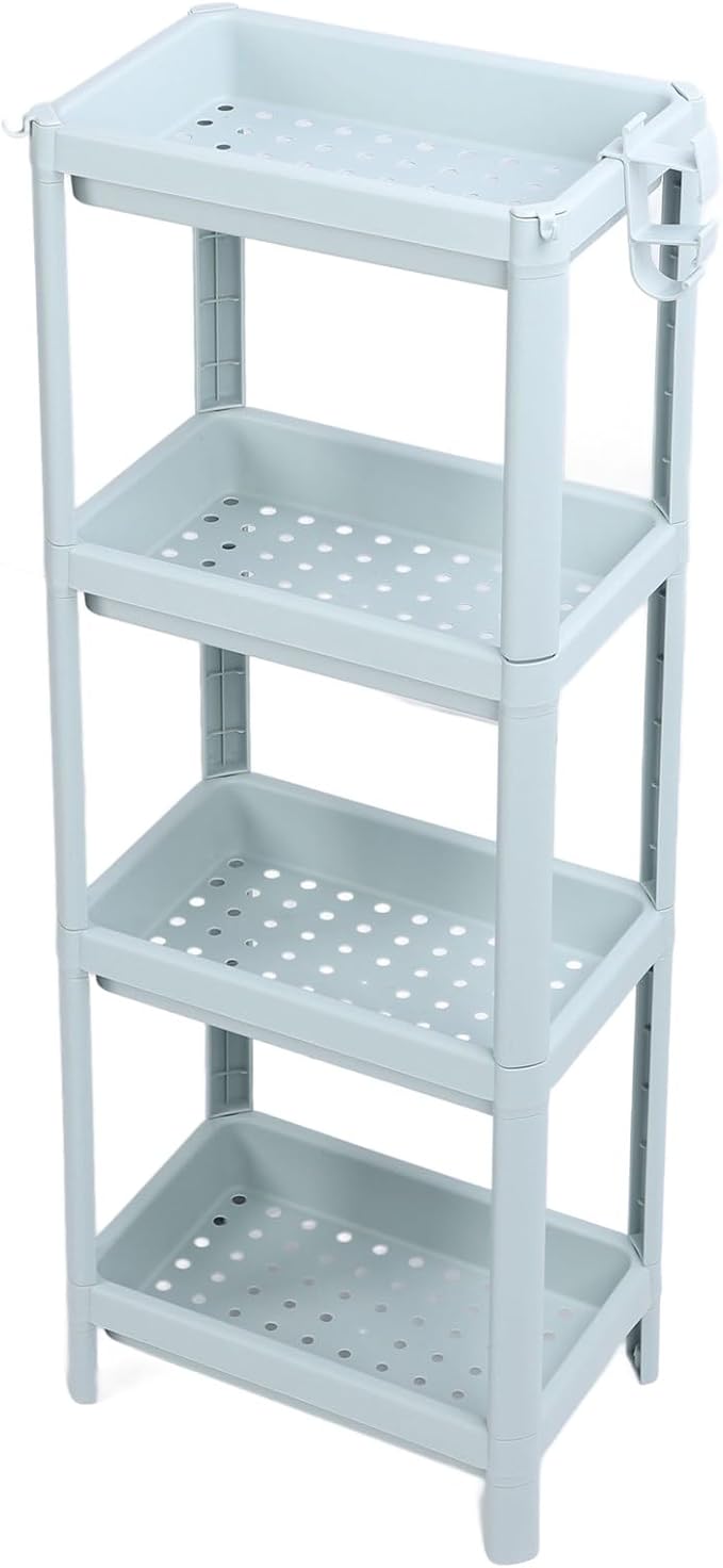 Bathroom Floor Shelf, Bathroom Storage, Open Shelf, Freestanding Corner Shelves, Shelves, Storage Shelves, Nordic (4 Tiers)