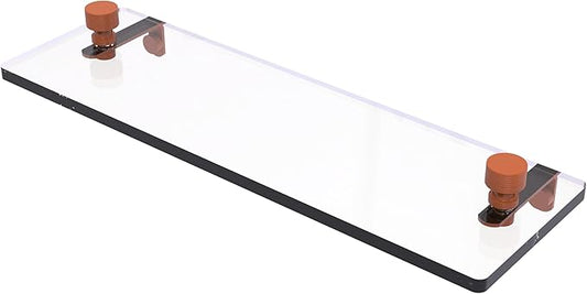 Allied Brass FT-1/16-ASP Foxtrot 16 Inch Glass Vanity Shelf with Beveled Edges, Autumn Sparkle