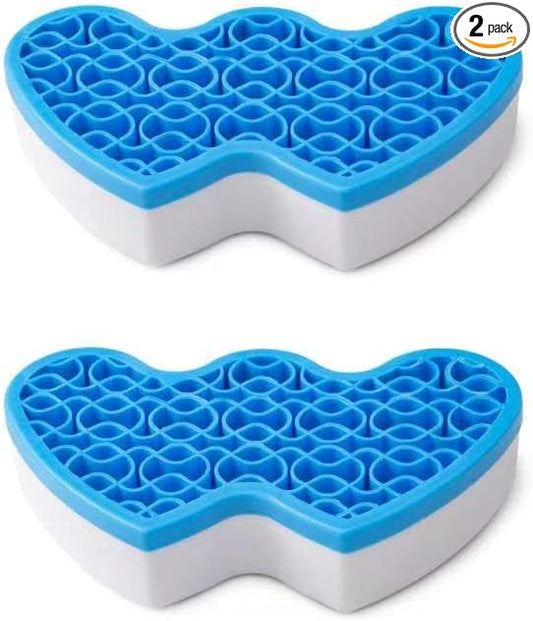 GOLDEN STRAWBERRY 2 PCS Silicone Makeup Brush Holder Cosmetic Storage Box Multipurpose Painting Pen Stand Holder (Blue)